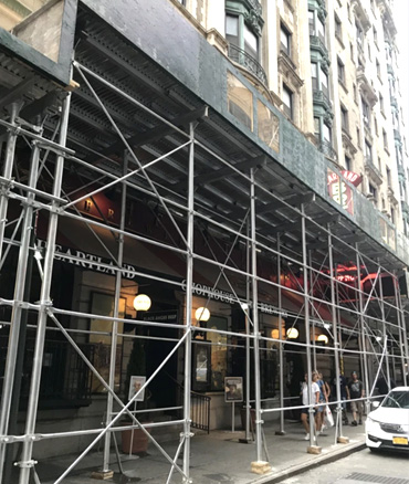 sidewalk shed scaffolding